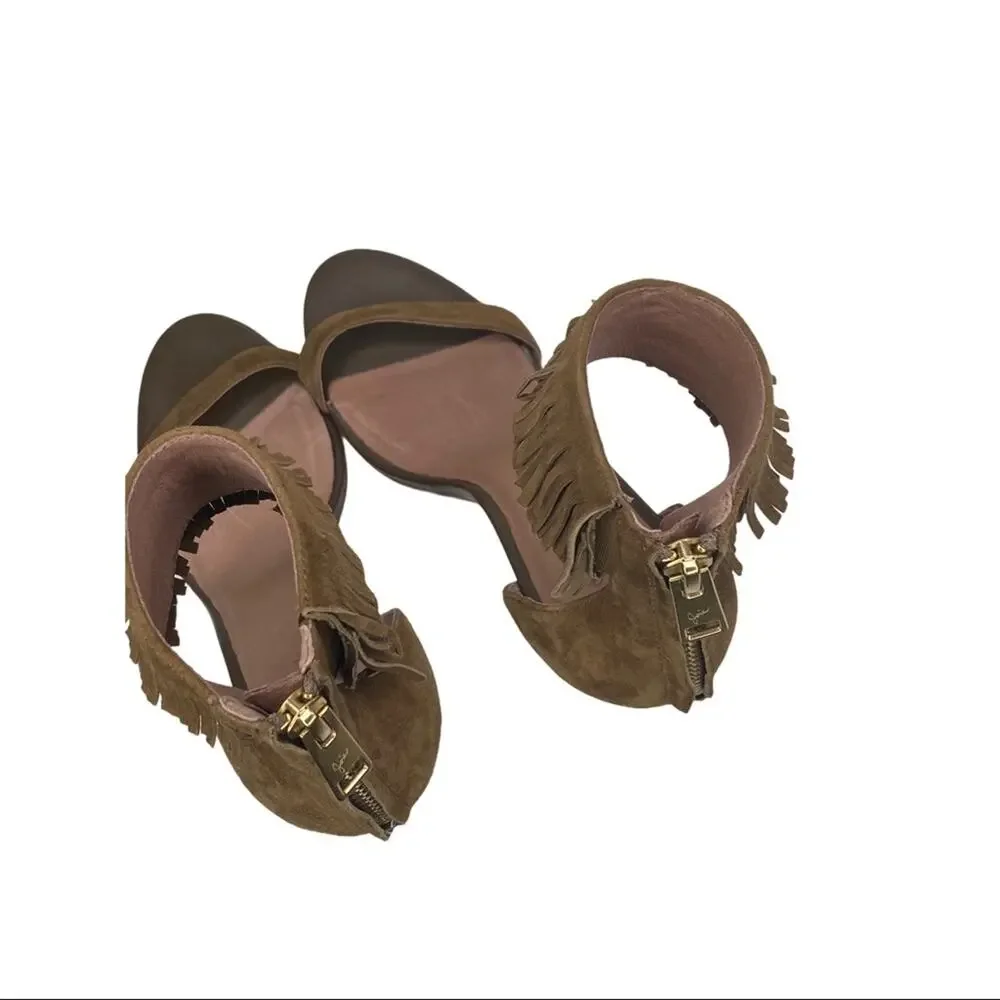 Joie Fringe heeled strappy sandals US 7.5